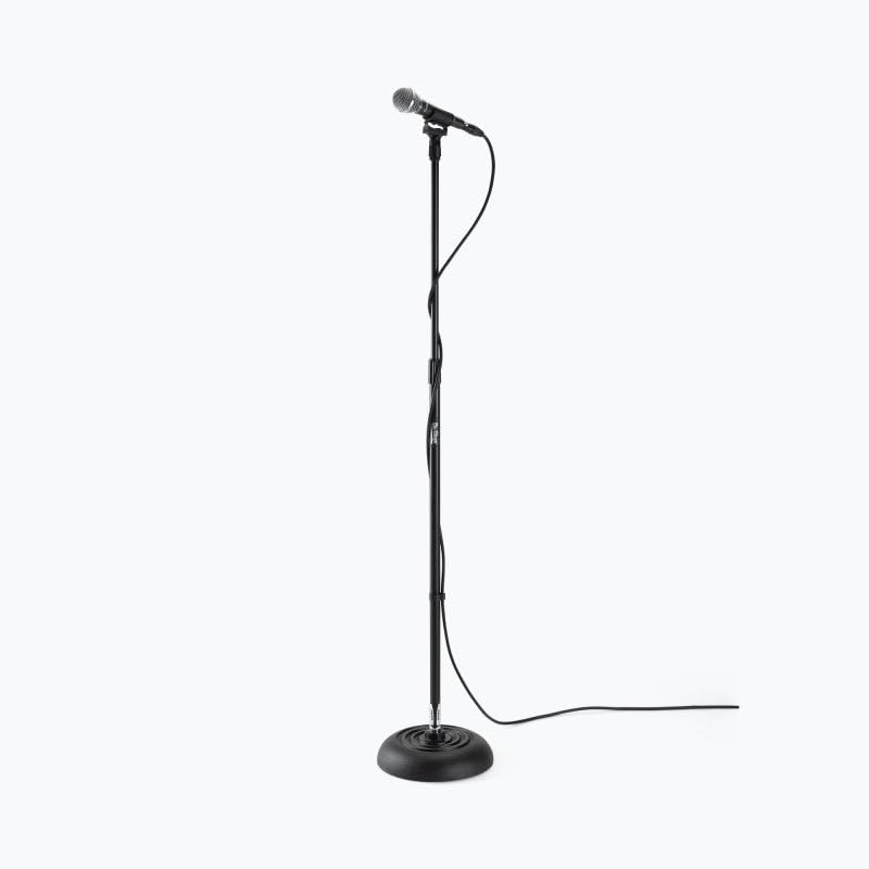 Angle. On Stage Stands - On-Stage MS7201QTR Quarter Turn Round Base Microphone Stand, Black - Black.