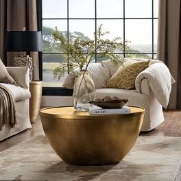 Viora 32 Inch Metal Storage Coffee Table by Modway - Burnished Brass