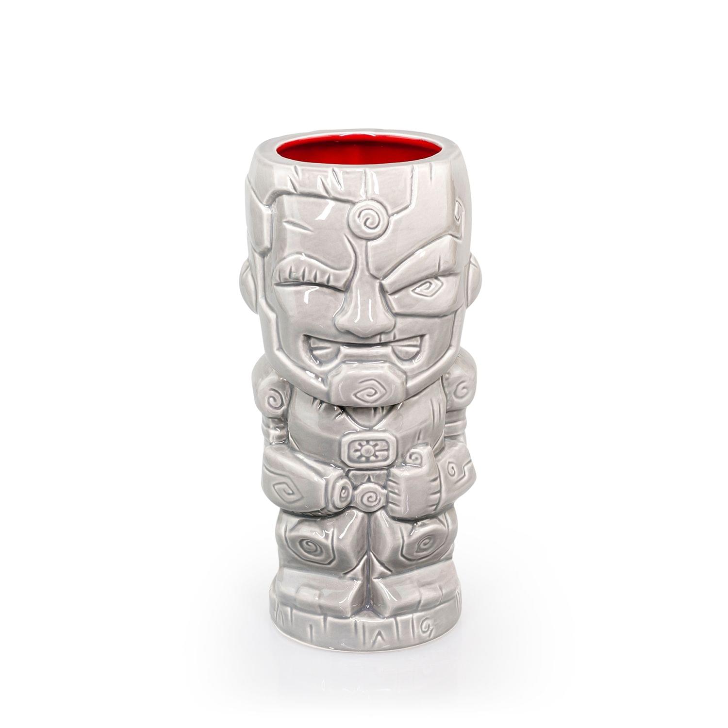 Front. DC Comics - Geeki Tikis DC Comics Cyborg Ceramic Mug | Holds 16 Ounces - Grey.