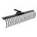 Front. VEVOR - Tow Behind Landscape Rake, 60" Tow Dethatcher with 21 Steel Coil Tines, Lawn Dethatcher Rake Attaches - Black.