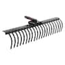VEVOR - Tow Behind Landscape Rake, 60" Tow Dethatcher with 21 Steel Coil Tines, Lawn Dethatcher Rake Attaches - Black