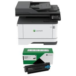 MX431adn Monochrome Laser Multifunction Printer + Toner Bundle, Lexmark 55B1000 Black 3K Yield Toner Cartridge - Monochrome