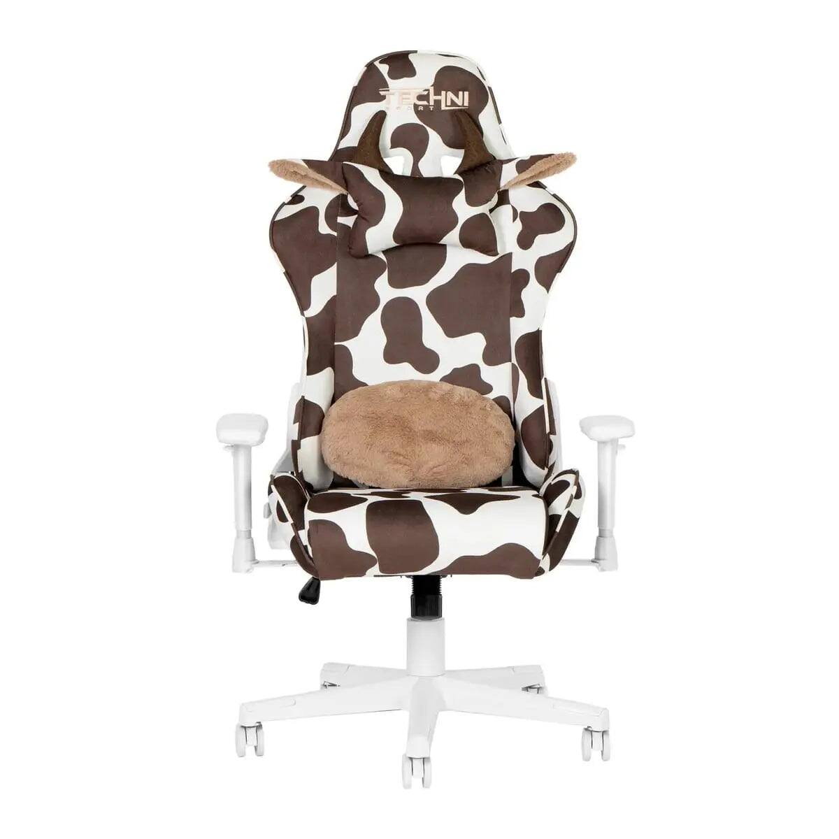 Alt View 7. Forest'nSky - Sport COW Series Gaming Chair, Brown, Ergonomic Racing Style with Lumbar Support - Brown.