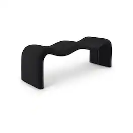 Meridian Furniture - Willow Chenille Fabric Bench - Black