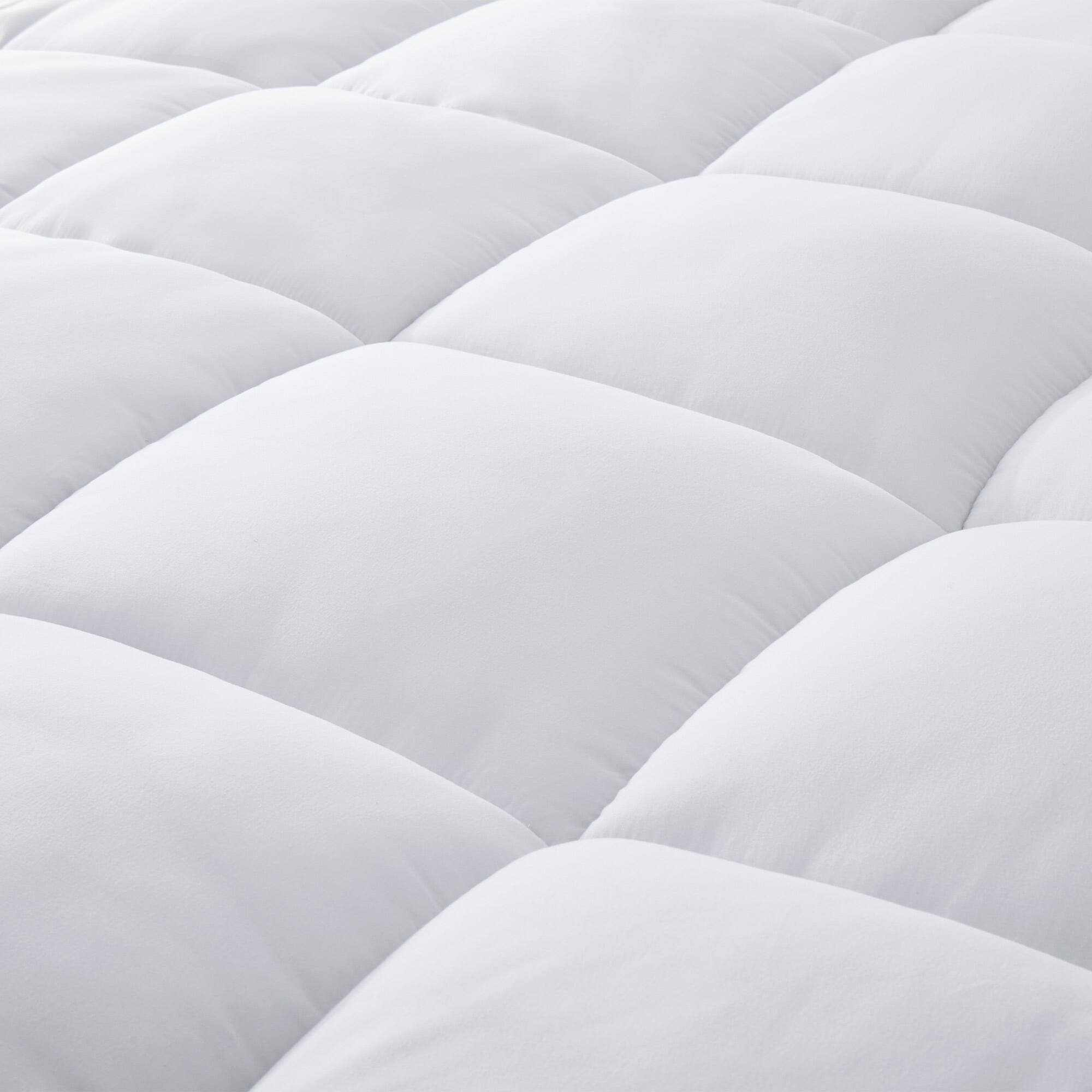 Back. Peace Nest - Peace Nest Plush 2" Down Alternative Mattress Topper, Queen - White.