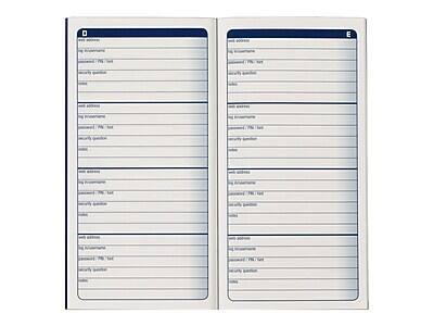 Alt View 3. Adams - Adams Password Journal, 3.25" x 6.25", 48 Pages, Navy (APJ99) - Navy.