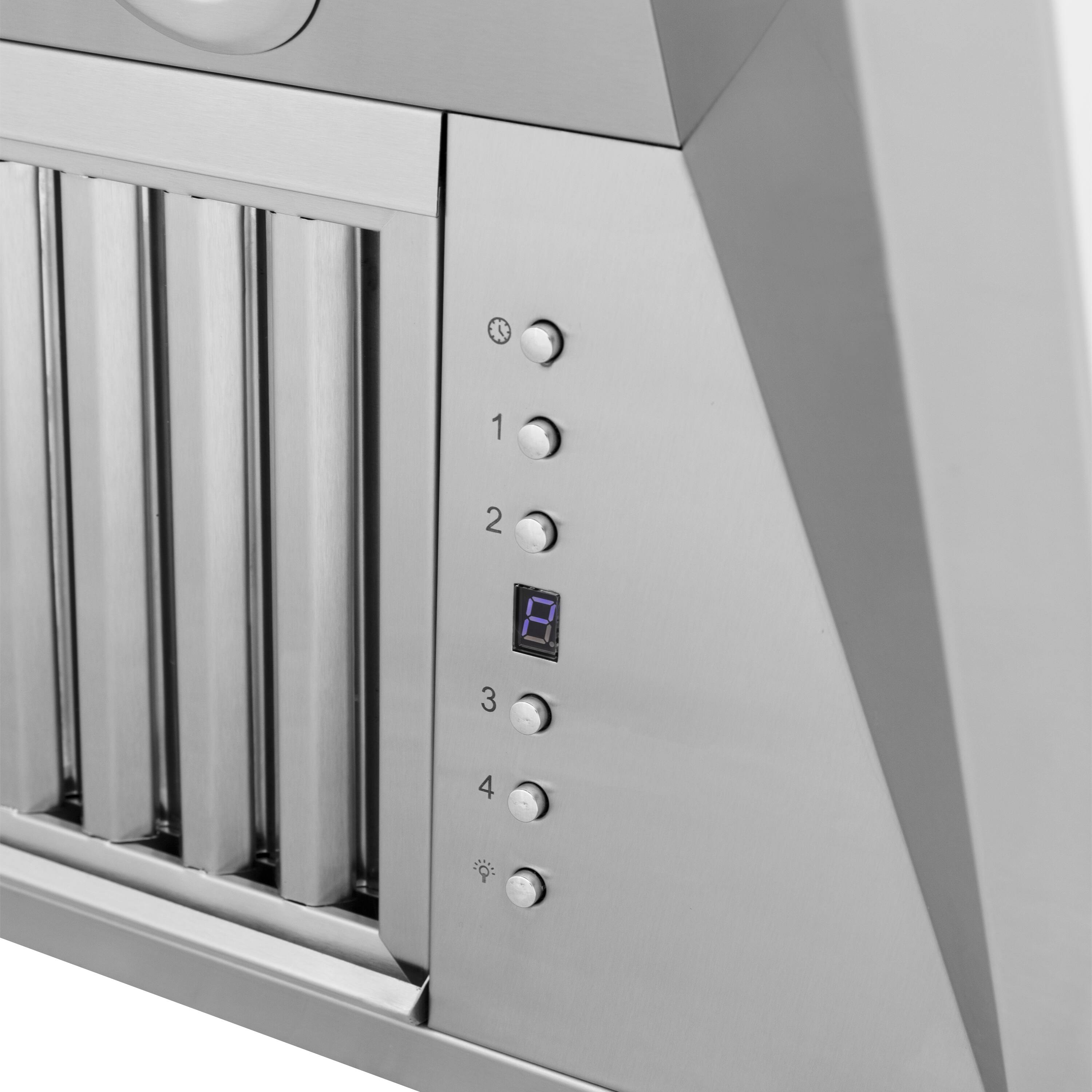 Alt View 2. ZLINE - 36 in. ZLINE CrownSound™ Ducted Vent Island Mount Range Hood in Stainless Steel with Built-in Bluetooth Speakers - Stainless Steel.