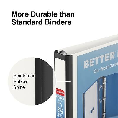 More Durable than Standard Binders

Reinforced Rubber Spine

BETTER
Our Most Durable
275 Sheet Capacity