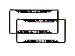 Rico Industries - Washington Wizards NBA Chrome EZ View License Plate Frame - Set of 2 Frames - Multi