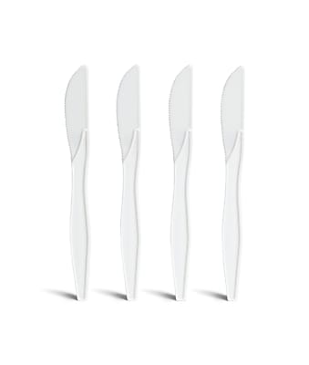 Alt View 1. Perk - Polystyrene Knife, Medium-Weight, 300/Pack - White.
