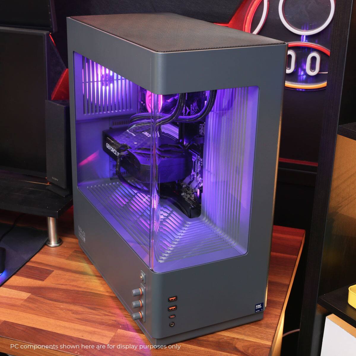 PC components shown here are for display purposes only.
