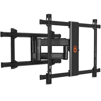 Front. ECHOGEAR - XL Full Motion TV Wall Mount - Universal Bracket for Big TVs Up to 90" - Extend, Swivel, Tilt -Ideal for OLED & QLED TVs - Black.