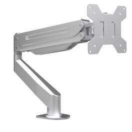 Earthley Blooms - Ultrawide Single Monitor Arm Mount 17 43 Inch Heavy Duty Curved Screen Holds 28 s Adjustable Gas Spring Desk - silver 17"-27"