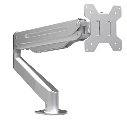 Front. Earthley Blooms - Ultrawide Single Monitor Arm Mount 17 43 Inch Heavy Duty Curved Screen Holds 28 s Adjustable Gas Spring Desk - silver 17"-27".