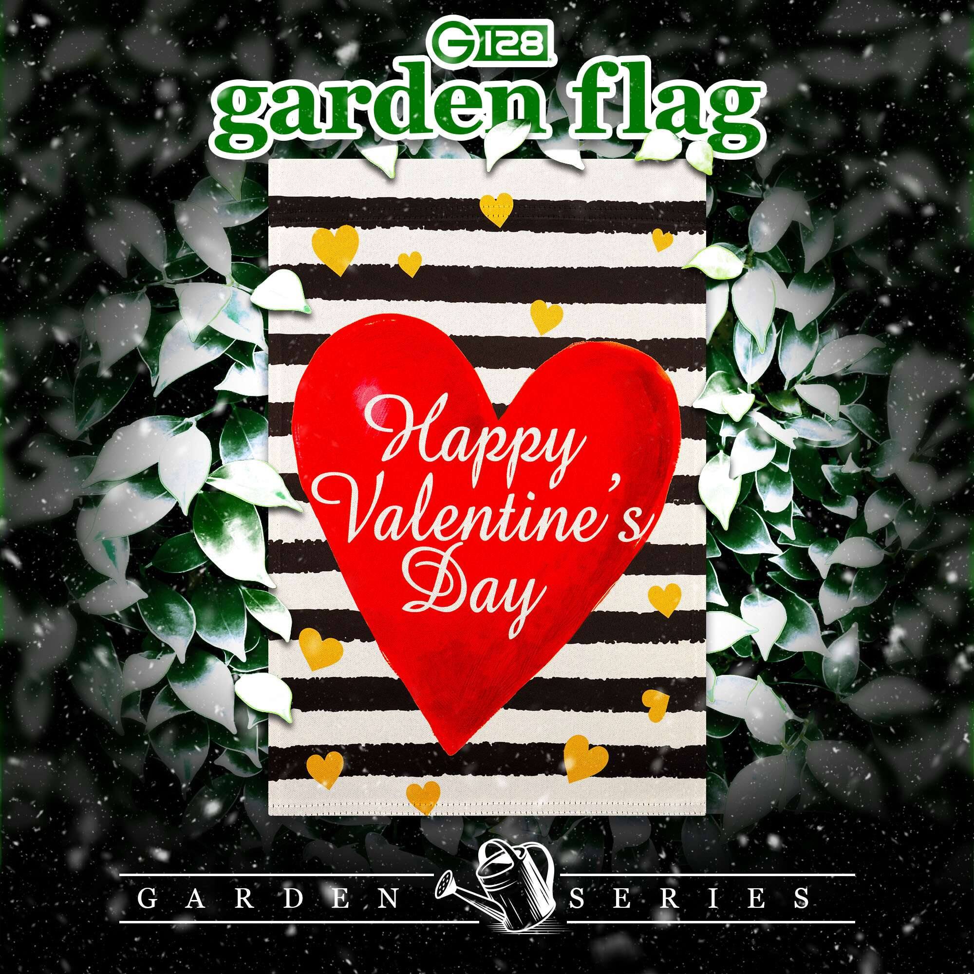 G 128 garden flag Happy Valentine's Day GARDEN SERIES