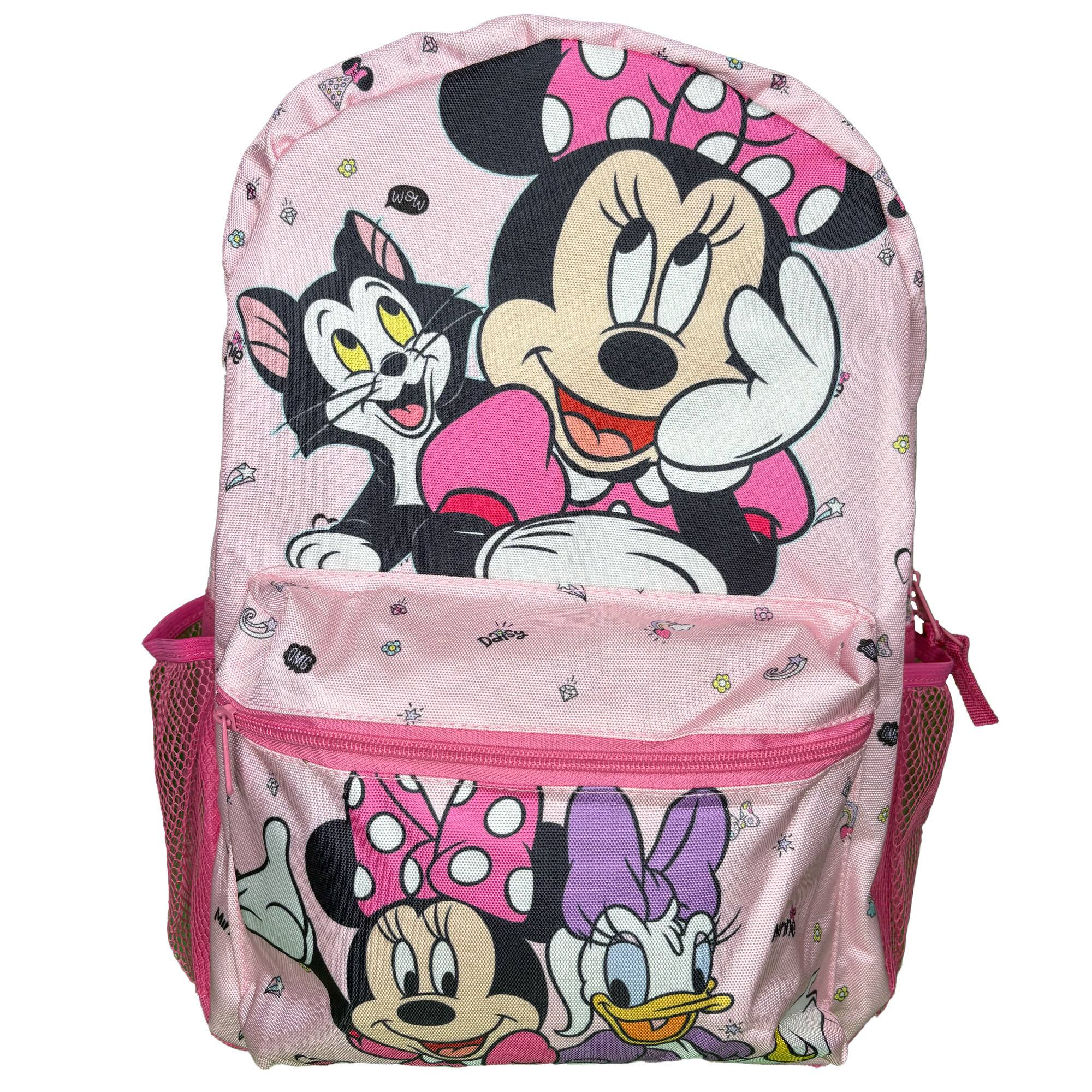 Alt View 1. Disney - Disney Minnie Mouse and Friends 16" Nylon School Backpack with 2 Mesh Pockets and a Small Front Pocket - Multicolored.