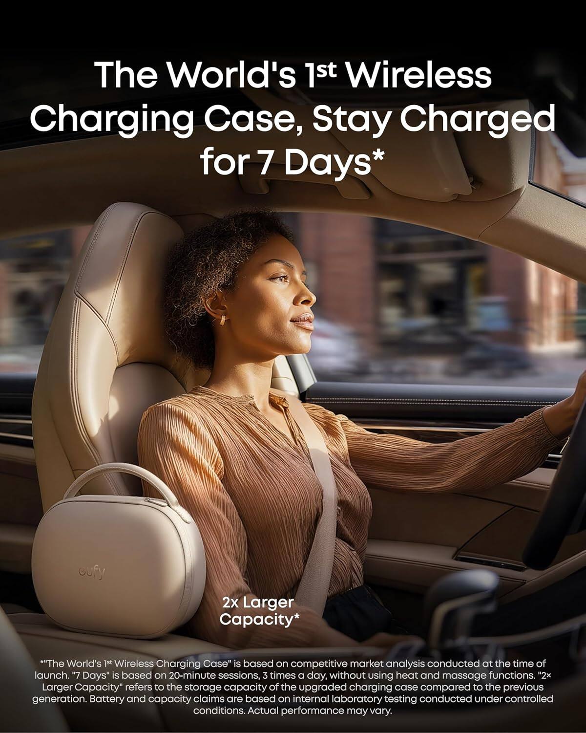 The World's 1st Wireless Charging Case, Stay Charged for 7 Days*

2x Larger Capacity

*The World's 1st Wireless Charging Case" is based on competitive market analysis conducted at the time of launch. "7 Days" is based on 20-minute sessions, 3 times a day, without using heat and massage functions. "2x Larger Capacity" refers to the storage capacity of the upgraded charging case compared to the previous generation. Battery and capacity claims are based on internal laboratory testing conducted under controlled conditions. Actual performance may vary.