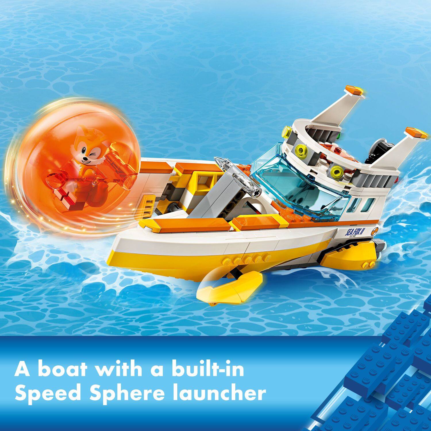 A boat with a built-in Speed Sphere launcher.