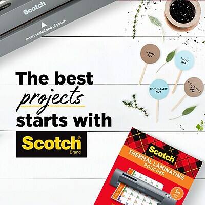 The best projects start with Scotch Brand Thermal Laminating Pouches 3L. Insert sealed end of pouch.