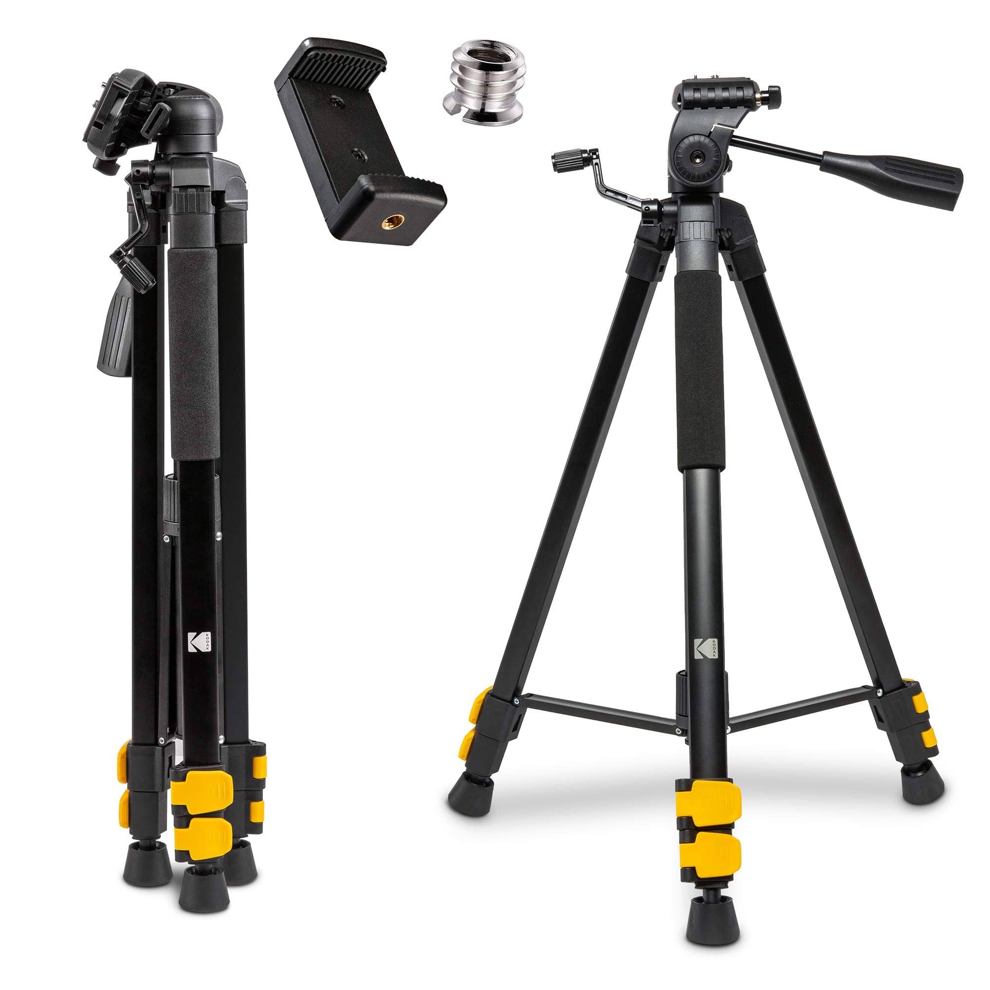 Kodak - 62" Lightweight Tripod w/ QuickRelease, Smartphone Adapter & Carry Case