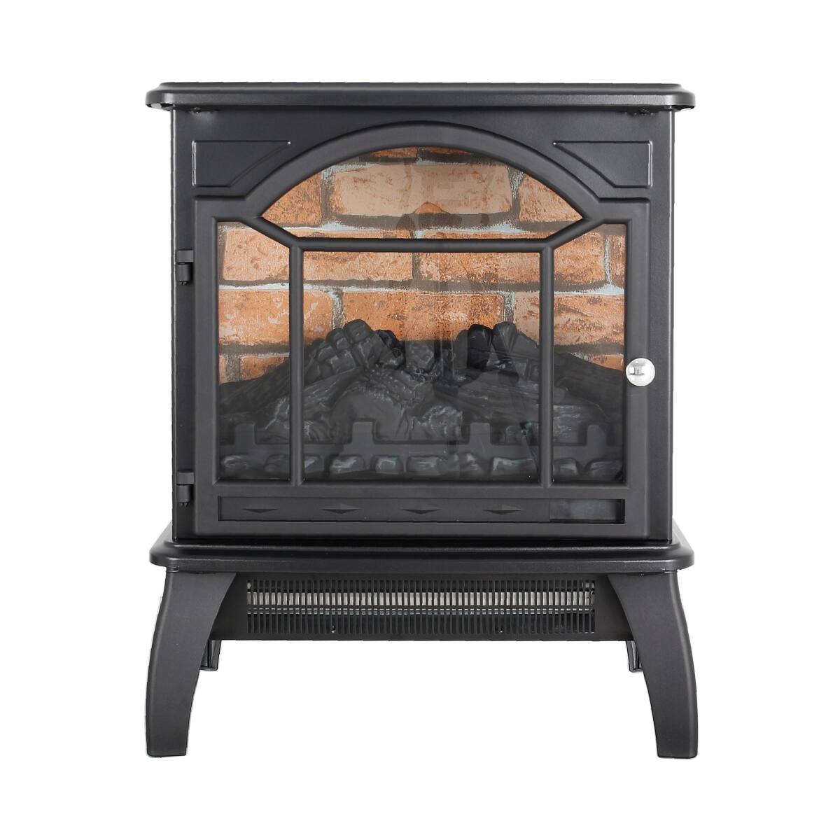 Alt View 2. Loheer - Loheer 18 inch electric fireplace stove Freestanding Infrared Quartz Heater with Remote Control Antique Black - Antique Black.
