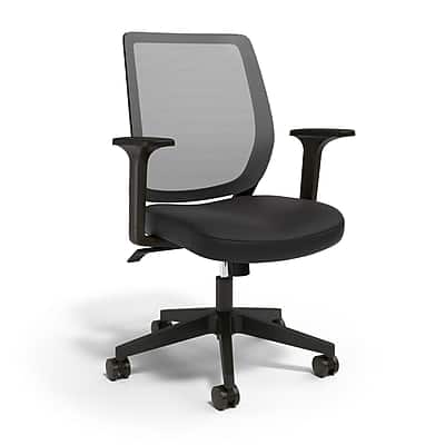 Staples - Essentials Ergonomic Fabric Swivel Task Chair, (UN56947) - Black