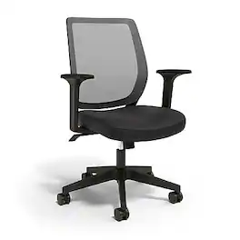 Staples - Essentials Ergonomic Fabric Swivel Task Chair, (UN56947) - Black