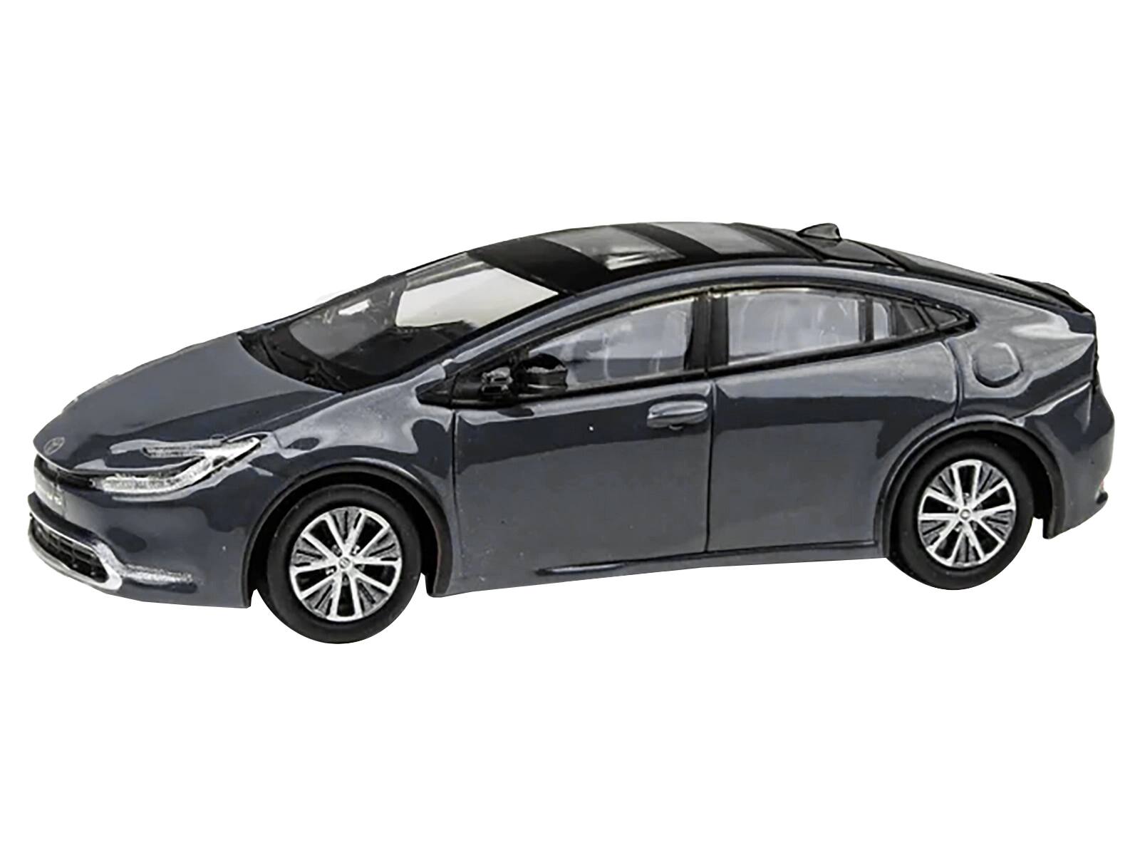 Alt View 4. Paragon - 2023 Toyota Prius Guardian Gray 1/64 Diecast Model Car by Paragon.