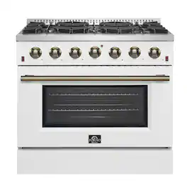 Forno Appliances - Galiano 5.36 Cu. Ft. Freestanding Gas Range with Convection Oven - White