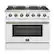 Front. Forno Appliances - Galiano 5.36 Cu. Ft. Freestanding Gas Range with Convection Oven - White.