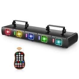 UKing - Stage Laser Light 5 Lens 5 Beam RGBYC DJ Lighting Disco Show DMX Projector Light