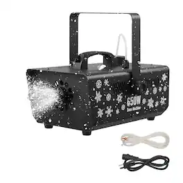 VEVOR - Snow Machine, 650W Handheld/Hanging Fake Snow Maker, Snowmaking Machine with Portable Handle, Outdoor & Indoor - Black