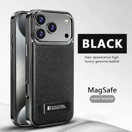 BLACK
New appearance high luxury genuine leather
MagSafe metal bracket
Design by DingEnd
Assembled in CHINA
