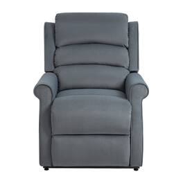 Boyel Living - Ergonomic Fabric Manual Recliner Chair with Rocker and Swivel for Living Room - Blue