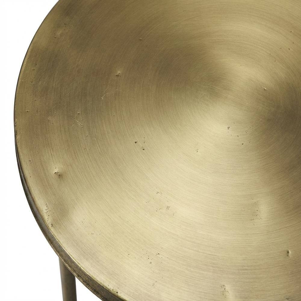 Alt View 2. Starlight Canyon Home - Round Industrial Side Table - Gold.