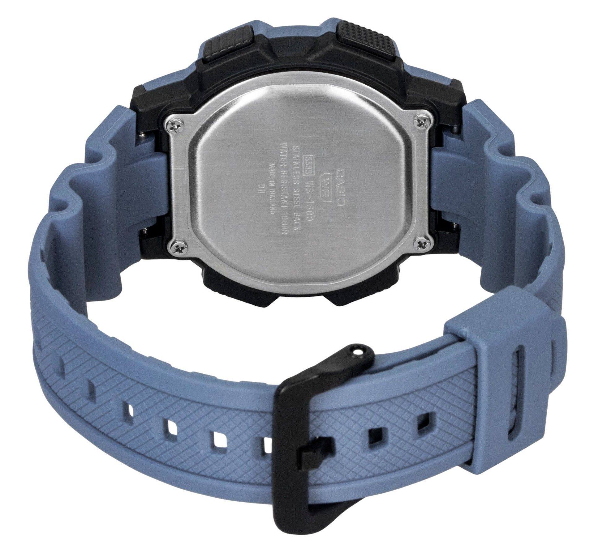 WATER RESISTANT STAINLESS 3583 NO. WS WR CASIO THAILAND STEEL NS-1800 TOBAR BACK