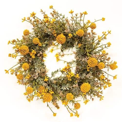 BreeBe - Fall Garden Candle Ring 6" Mustard - Multicolor