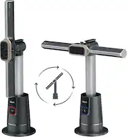 Shark - TurboBlade Cool + Heat – 2-in-1 Bladeless Tower Fan & Space Heater for Customizable Year-Round Indoor Use - Charcoal - Front_Zoom