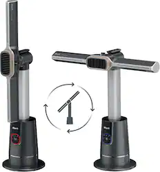 Shark - TurboBlade Cool + Heat - Ultra-customizable bladeless tower fan & heater, pivots, twists, oscillates up to 180° - Charcoal - Front_Zoom