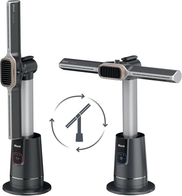 Shark - TurboBlade Cool + Heat – 2-in-1 Bladeless Tower Fan & Space Heater for Customizable Year-Round Indoor Use - Charcoal