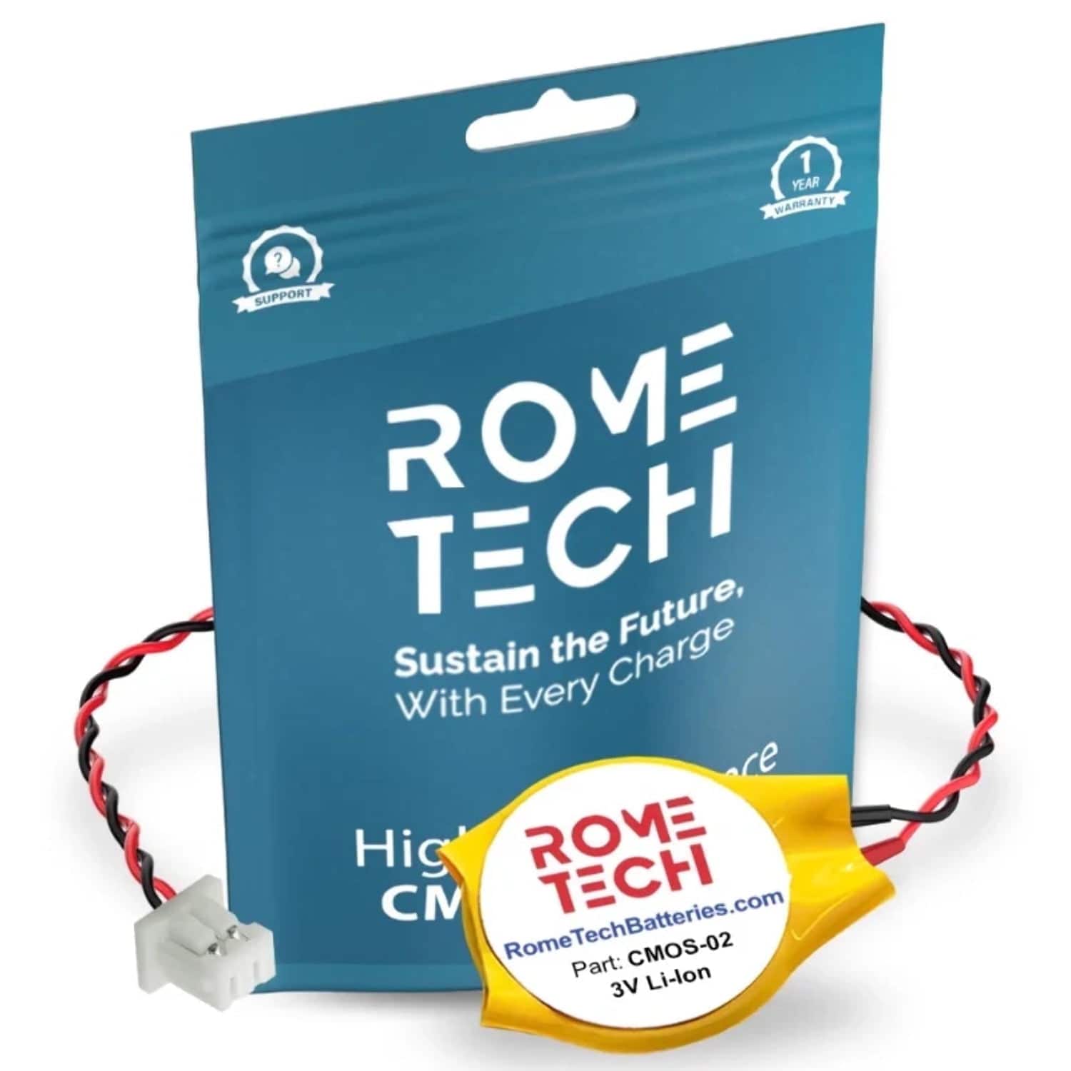 RomeTech - Replacement RTC CMOS Battery for HP (Part Number) 616501-001