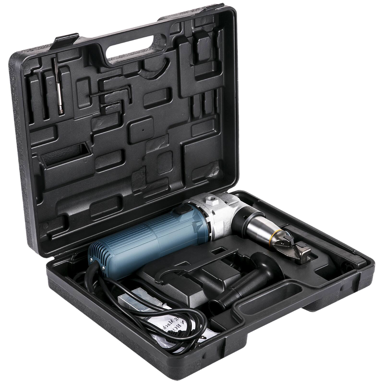 Alt View 5. VEVOR - Electric Metal Nibbler 625W Nibbler Metal Cutter 1000RPM High Speed Rotor 0.16in/4mm Metal Nibbler 110V w Replaced - Blue;Black;Silver.