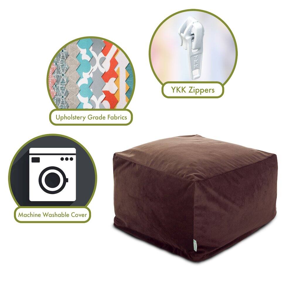 - Upholstery Grade Fabrics
- YKK Zippers
- Machine Washable Cover