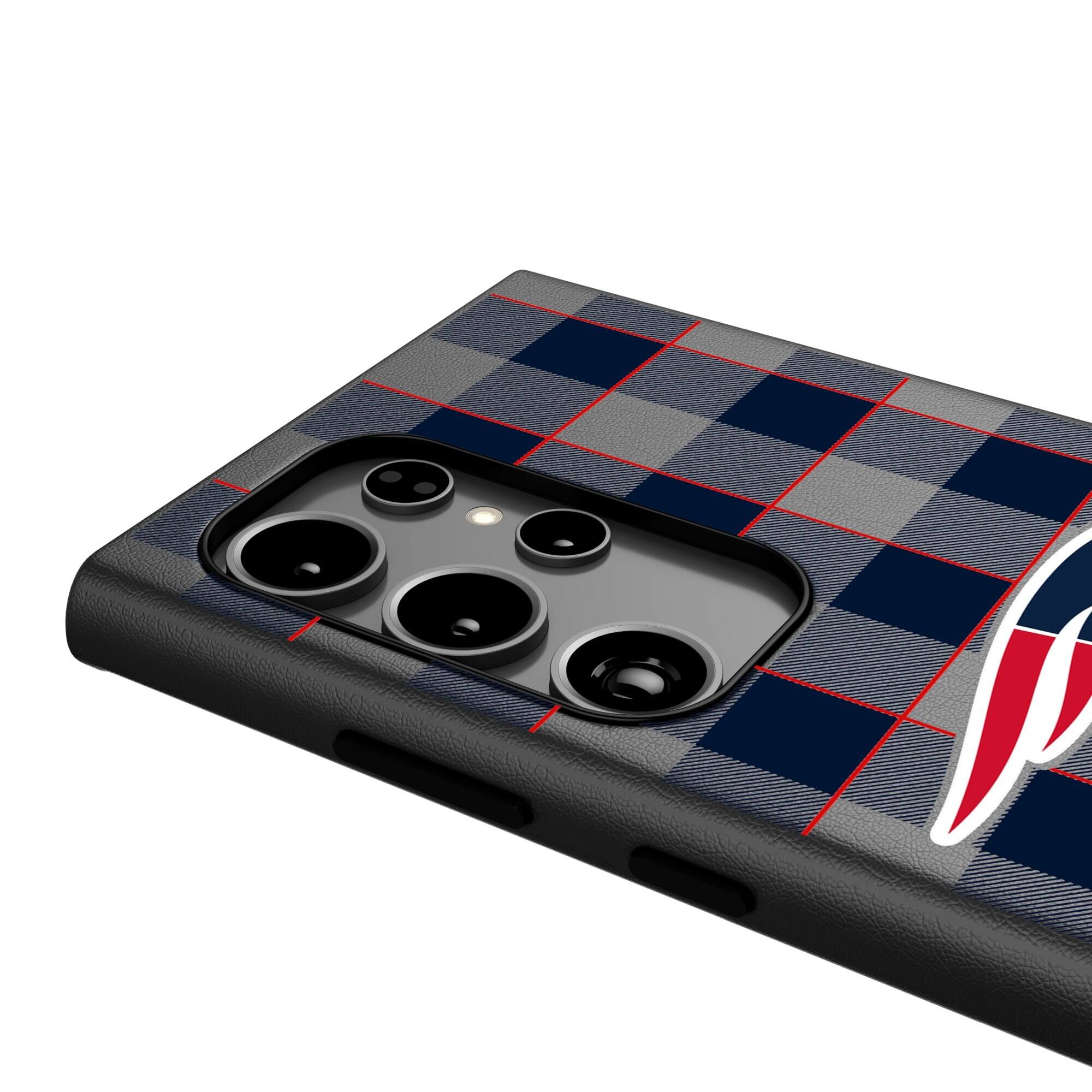 Alt View 3. Keyscaper - Plaid Galaxy Magnetic Bump Case - S25 Ultra - Black.