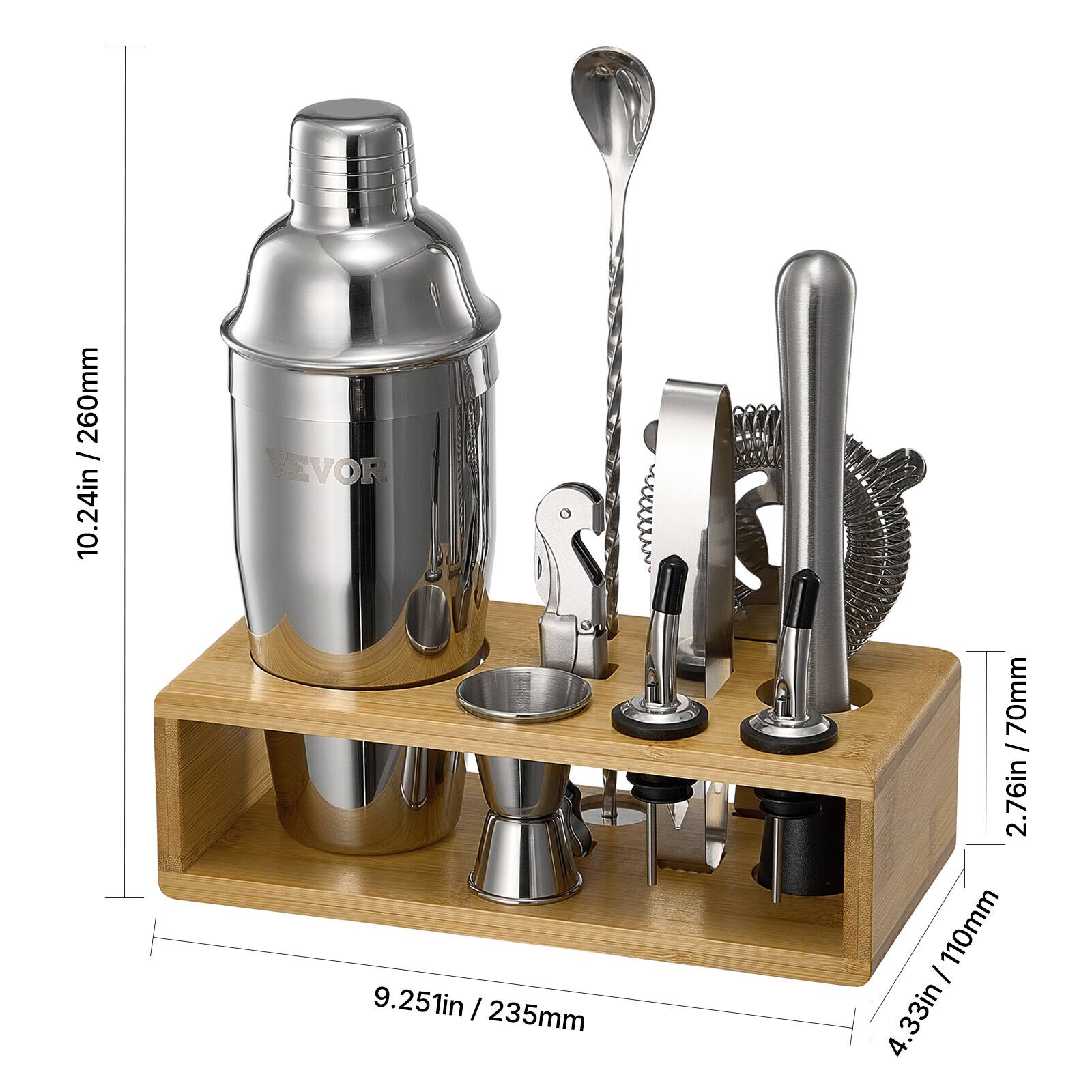 - 10.24in / 260mm
- 9.251in / 235mm
- 4.33in / 110mm
- 2.76in / 70mm
- 2.76in / 70mm
- 9.251in / 235mm
- 4.33in / 110mm