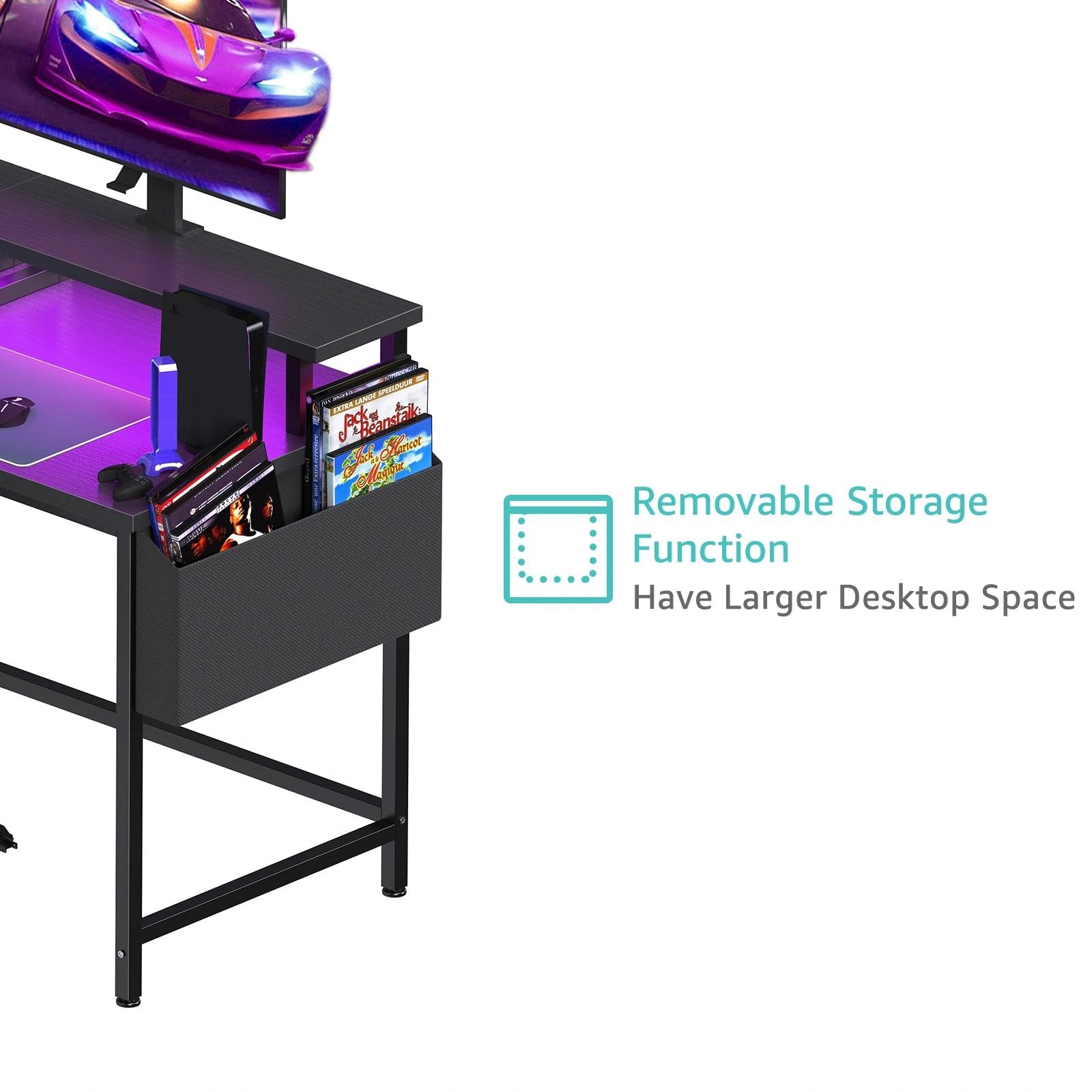 Removable Storage Function  
Have Larger Desktop Space