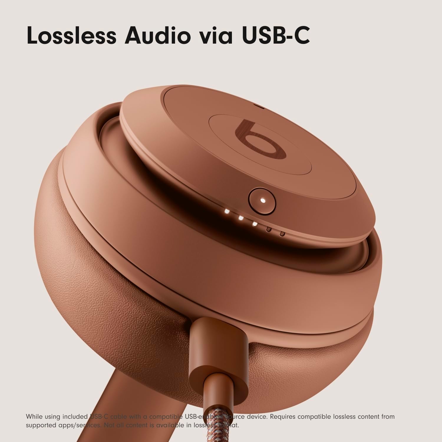 Lossless Audio via USB-C

While using included USB-C cable with a compatible USB-C source device. Requires compatible lossless content from supported apps/services. Not all content is available in lossless format.
