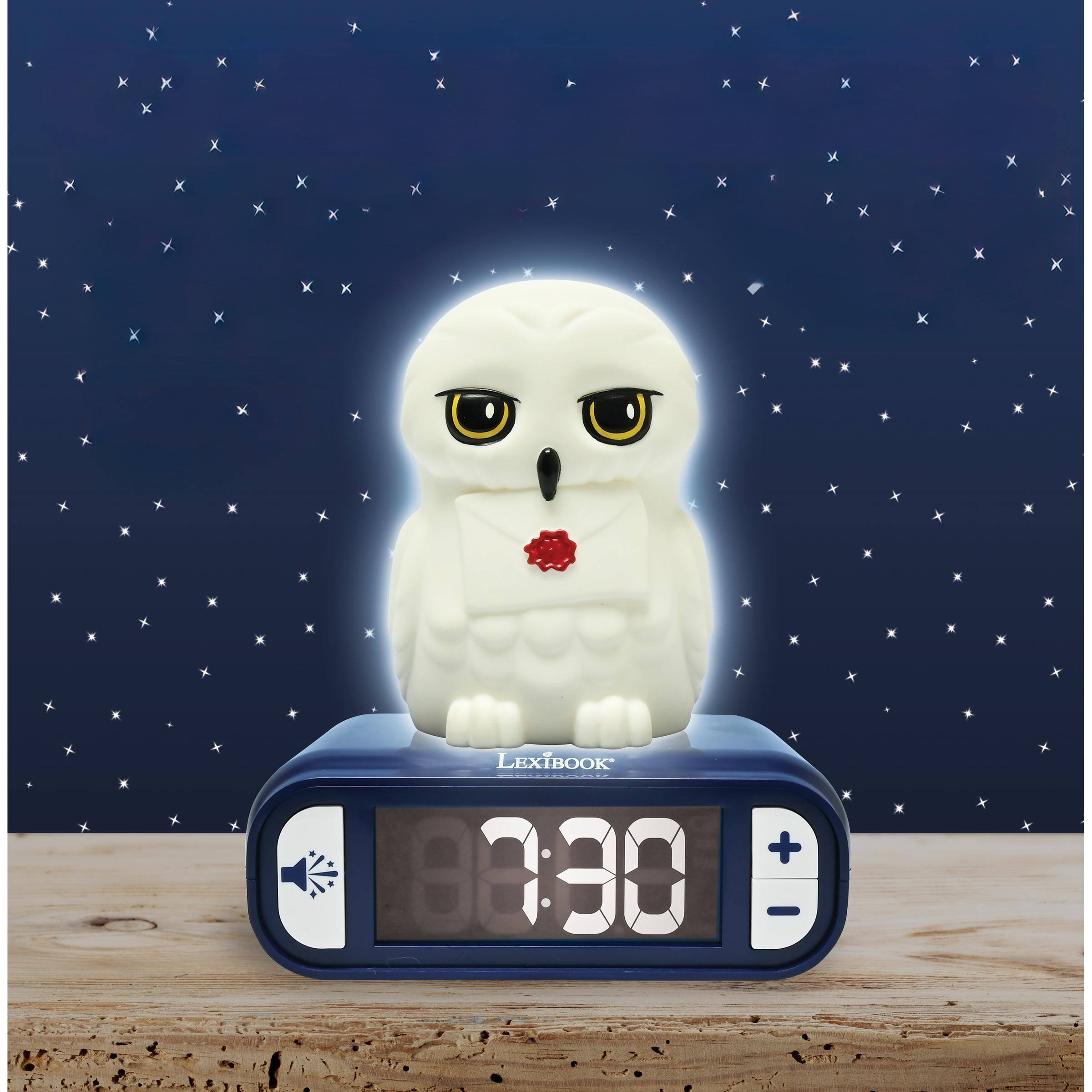 Alt View 6. Lexibook - Harry Potter Hedwig Night Light Alarm Clock with Sounds - WHITE.