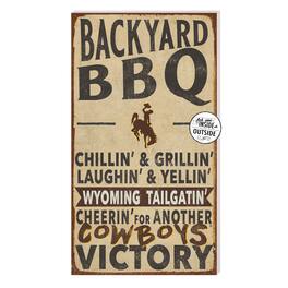 Jardine - Wyoming Cowboys 11'' x 20'' Indoor/Outdoor BBQ Sign - Brown