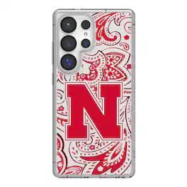 Keyscaper - NCAA - Nebraska Huskers Paisley Galaxy Clear Case - S25 - Multicolor